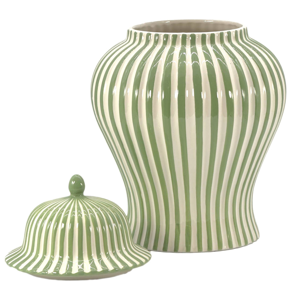 Candy Cane Striped Ceramic Vase 18" [New Colors 2026]: Red