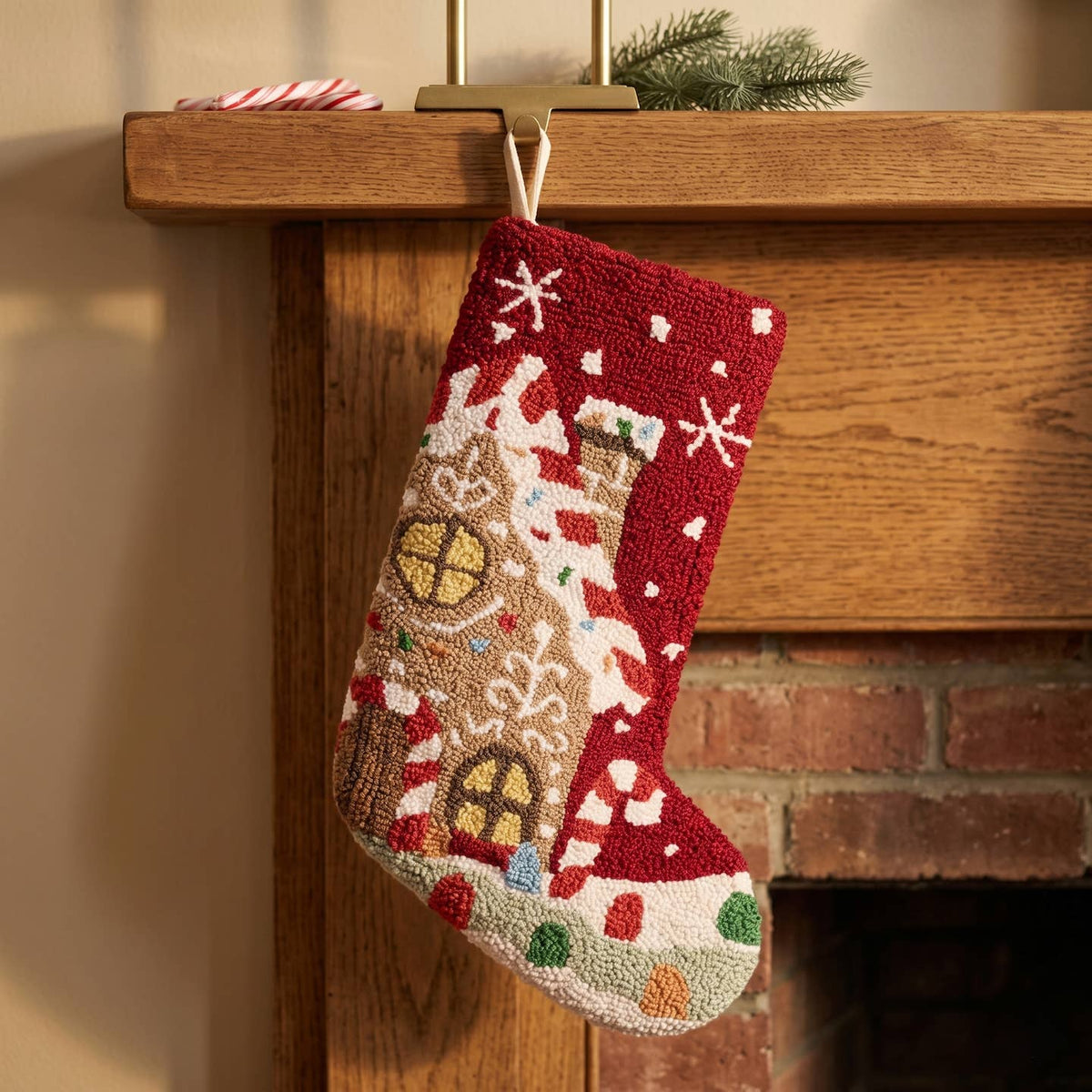 Gingerbread Hook Stocking