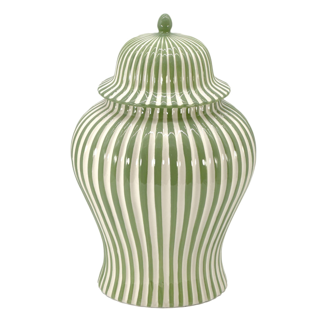 Candy Cane Striped Ceramic Vase 18" [New Colors 2026]: Red