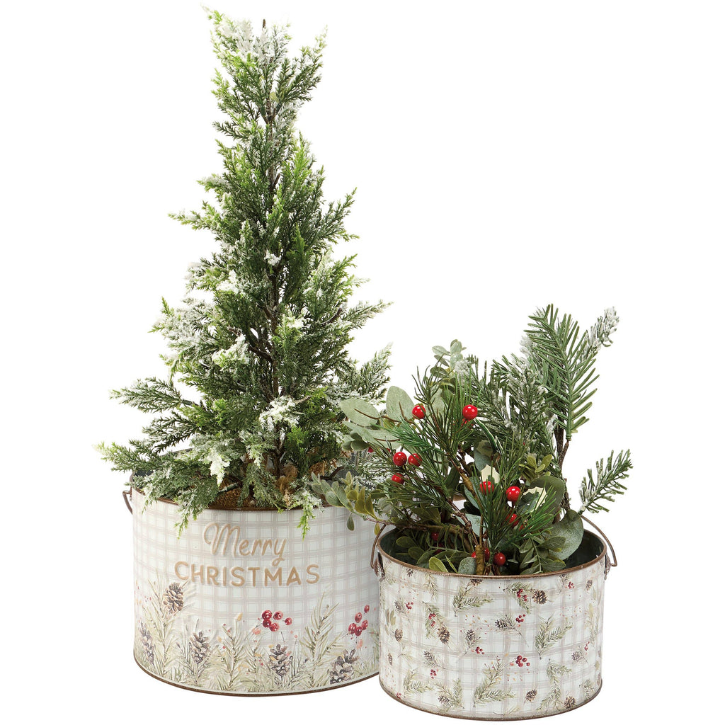 Merry Christmas Greens Bucket Set