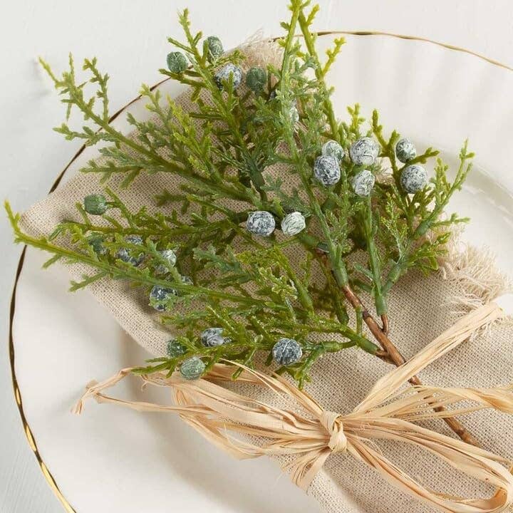 10 inch Weatherproof Cedar Juniper Spray – Holiday Greenery