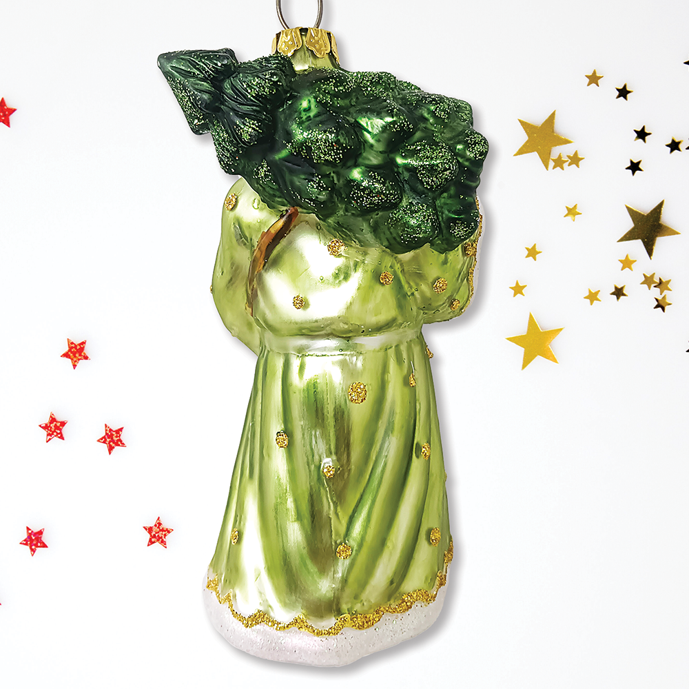 Spirit of the Forest Father Santa Victorian Glass Ornament