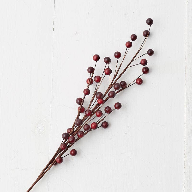17"  Dark Burgundy Artificial Berry Spray
