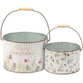 Merry Christmas Greens Bucket Set