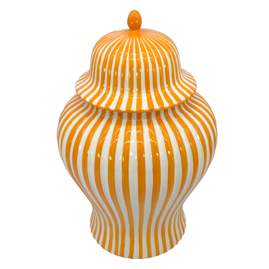 Candy Cane Striped Ceramic Vase 18" [New Colors 2026]: Red