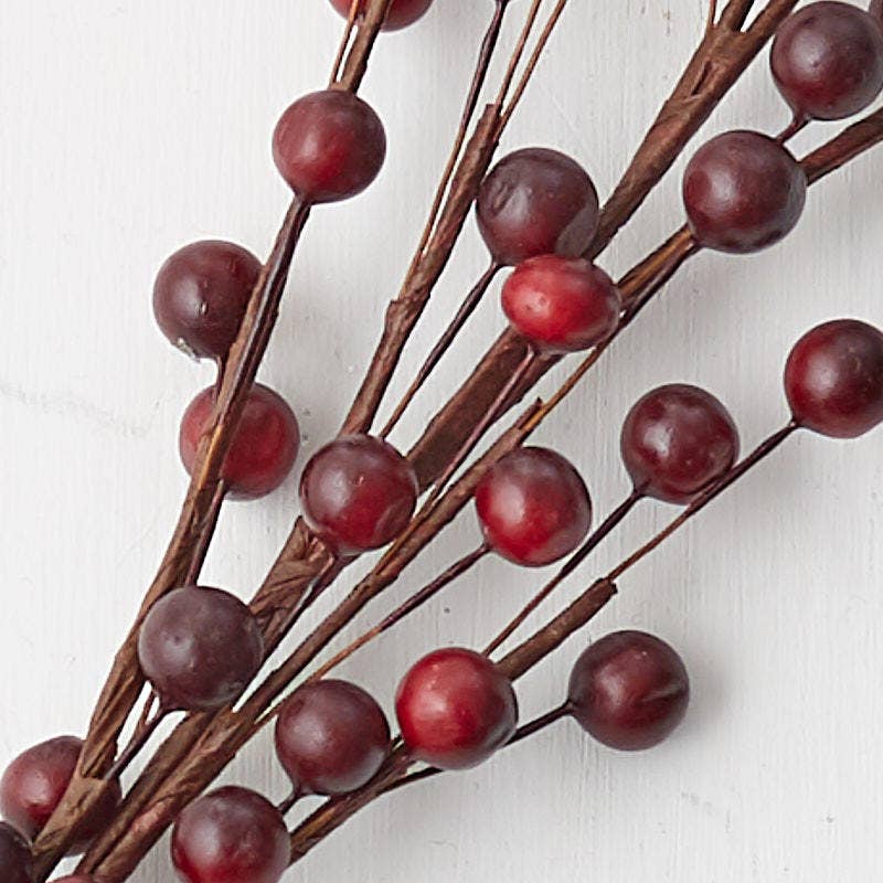 17"  Dark Burgundy Artificial Berry Spray