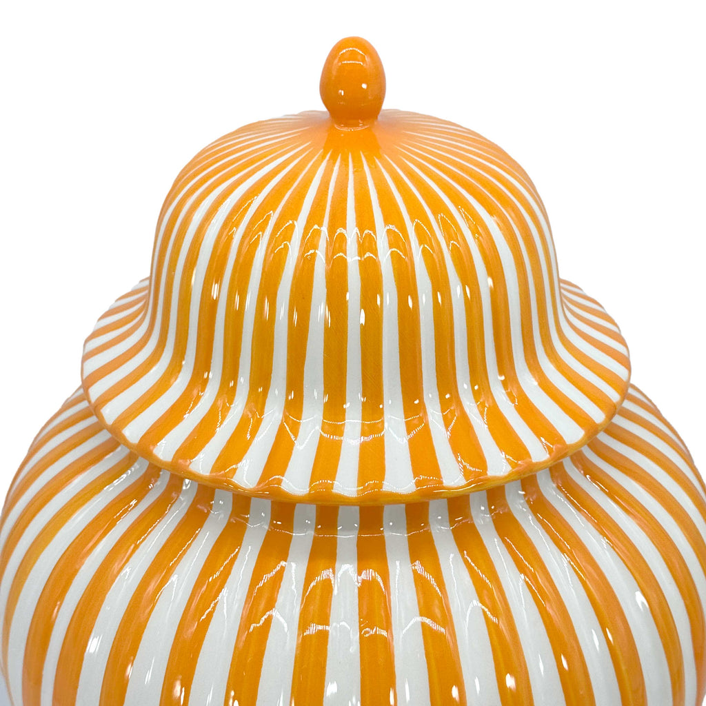 Candy Cane Striped Ceramic Vase 18" [New Colors 2026]: Red