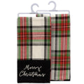 Merry Christmas Plaid Kitchen Towel