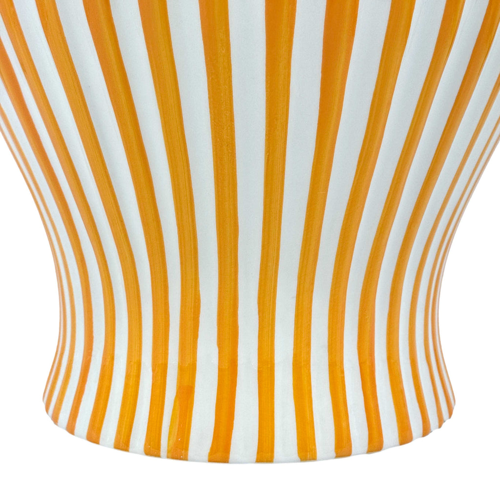Candy Cane Striped Ceramic Vase 18" [New Colors 2026]: Red