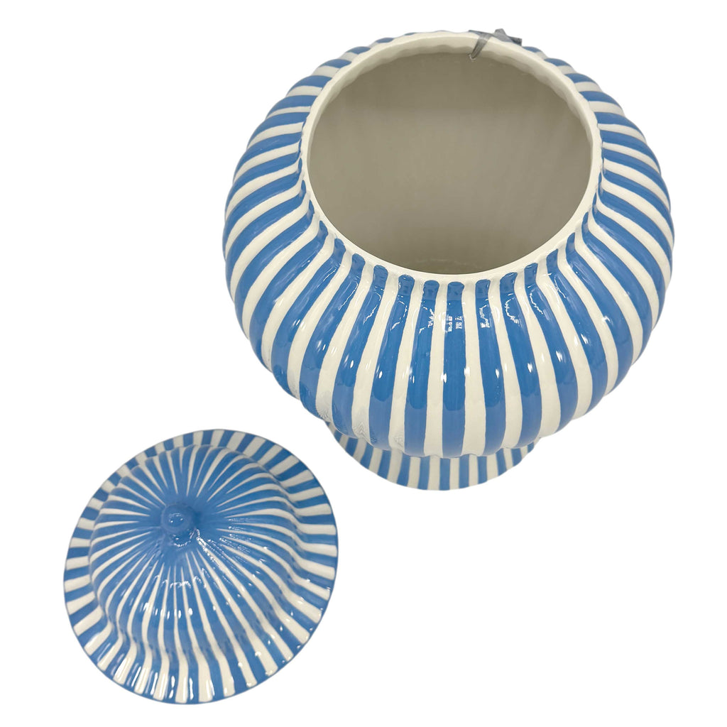 Candy Cane Striped Ceramic Vase 18" [New Colors 2026]: Red