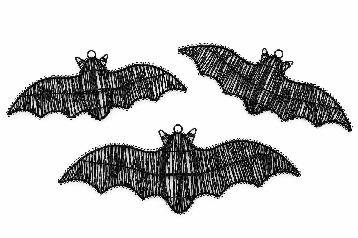 Black Bat Wall Decor – Set of 3