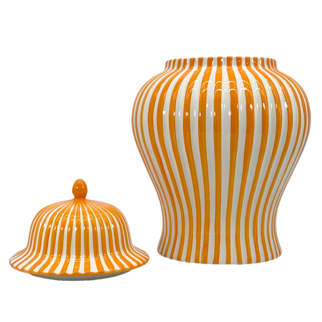 Candy Cane Striped Ceramic Vase 18" [New Colors 2026]: Red