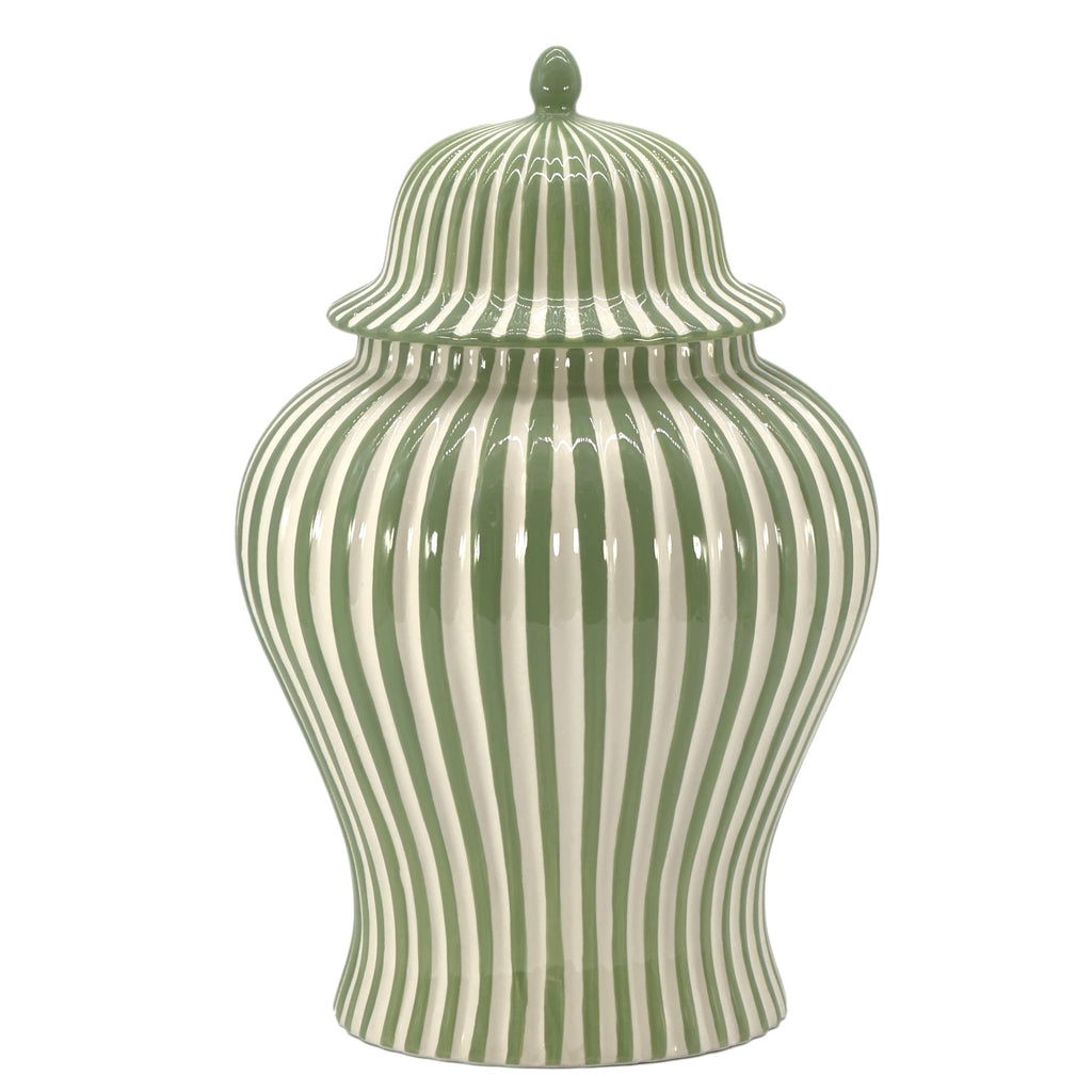 Candy Cane Striped Ceramic Vase 18" [New Colors 2026]: Red