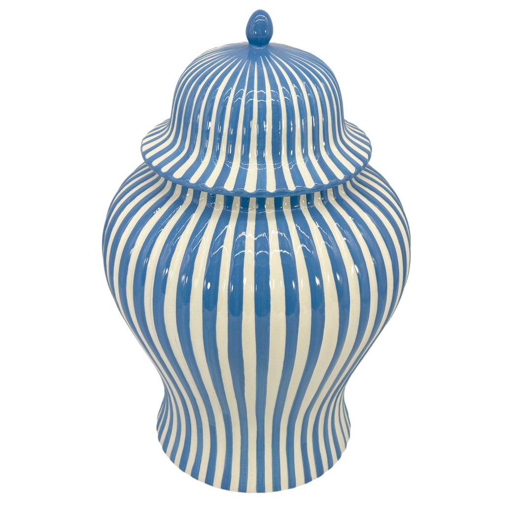 Candy Cane Striped Ceramic Vase 18" [New Colors 2026]: Red