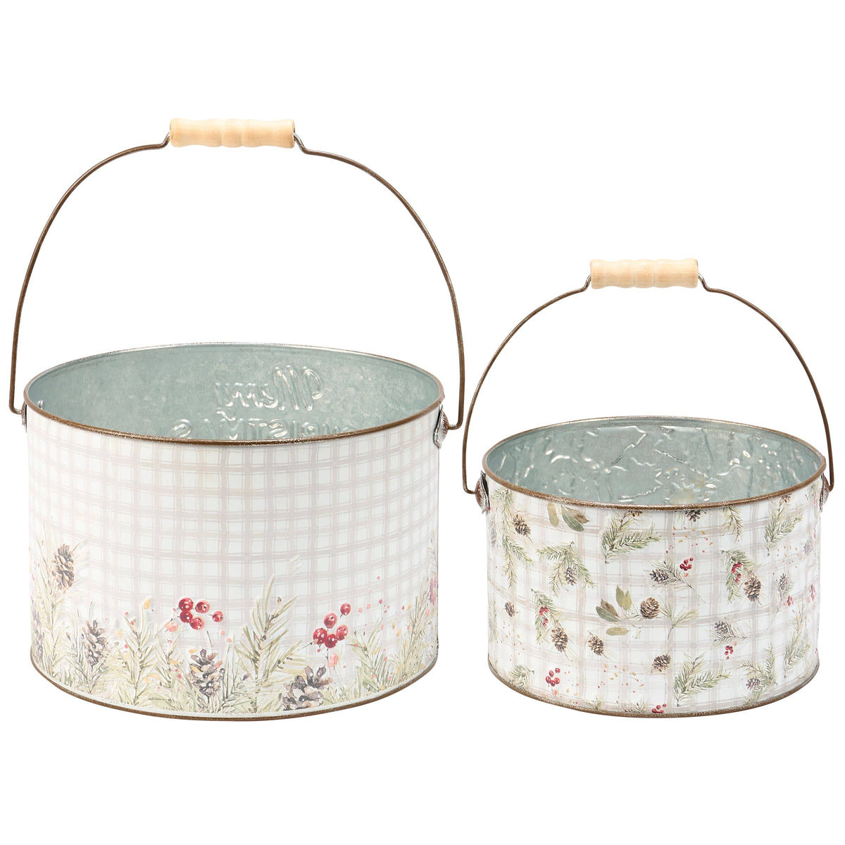Merry Christmas Greens Bucket Set
