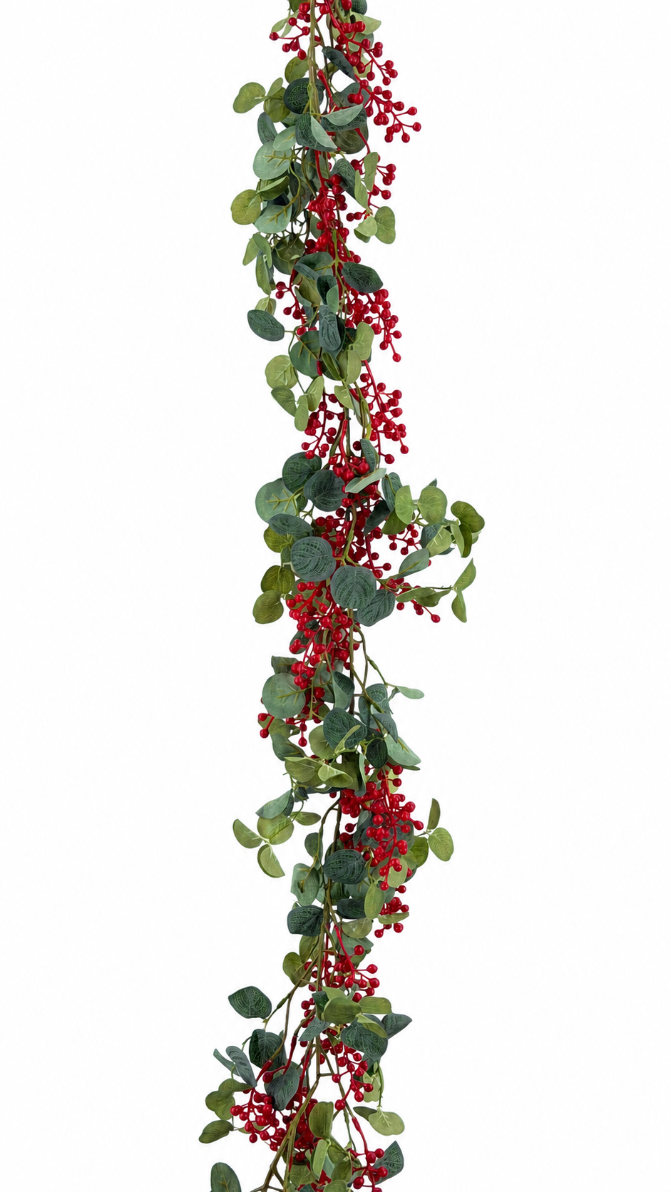 70" Eucalyptus & Red Berry Garland
