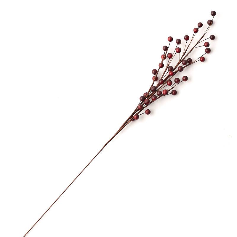 17"  Dark Burgundy Artificial Berry Spray