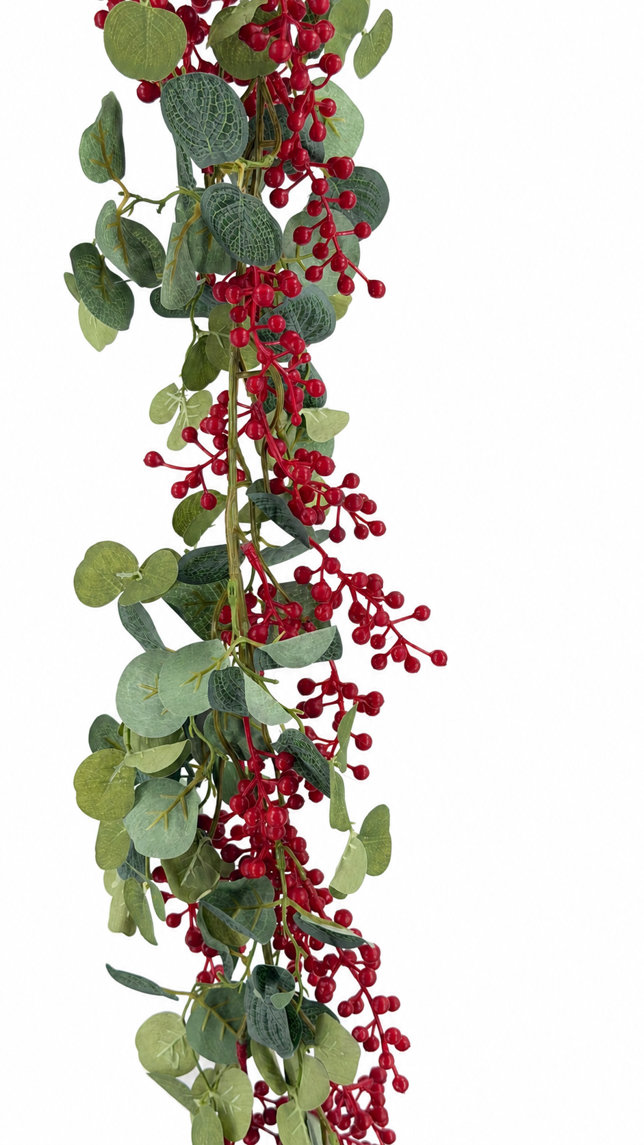 70" Eucalyptus & Red Berry Garland